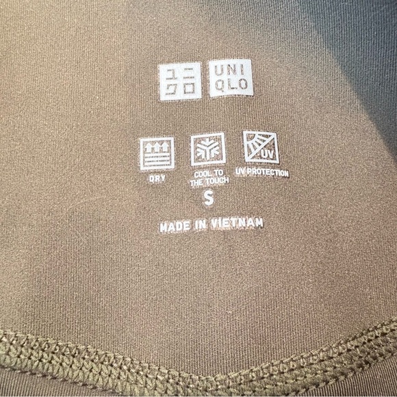 Uniqlo Khaki Gym Athletic Activewear Leggings Wmn’s Sz S - Picture 3 of 7